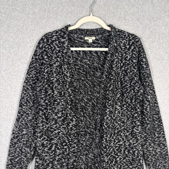 Timing Duster Cardigan Sweater Medium Marled Long Pockets Lounge Comfy Cozy - Picture 2 of 12